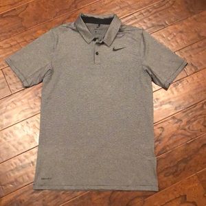 Nike Golf Polo Shirt Black & Grey Mens Small
